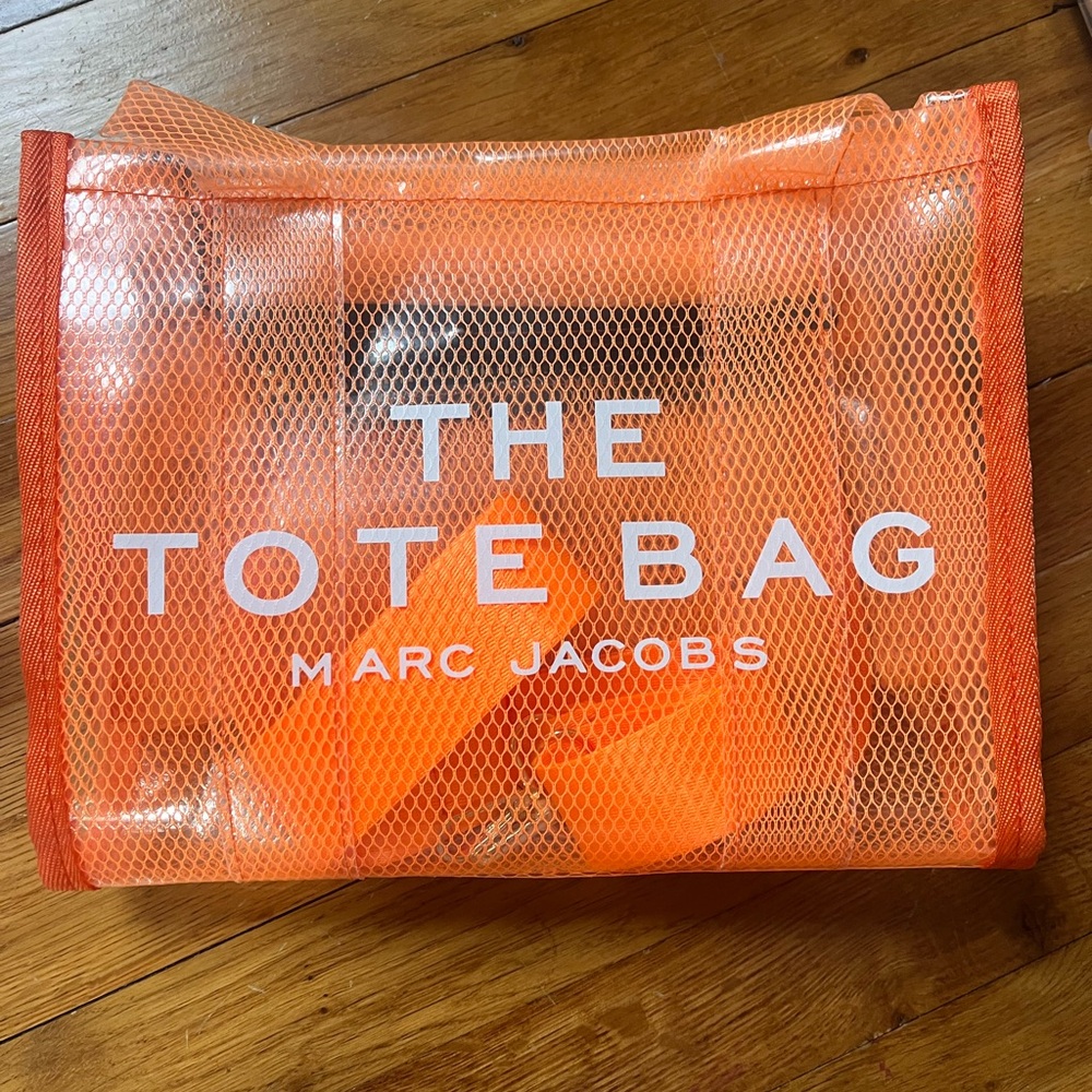 Marc Jacobs Orange Mesh Tote Bag Small EUC